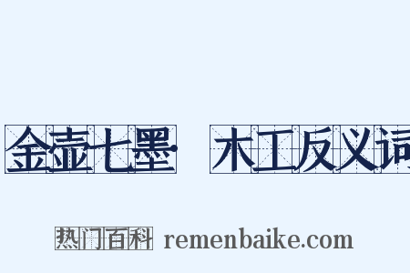 金壶七墨·木工反义词是什么意思的图片